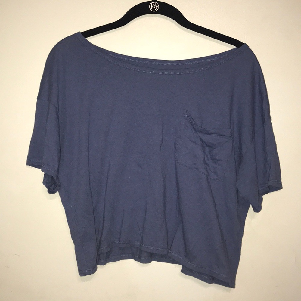 ⚫️hollister blue crop top size small⚫️